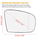 Heated Mirror Glass w/ Backing for Mercedes ML320 GL320 (2000–2012)