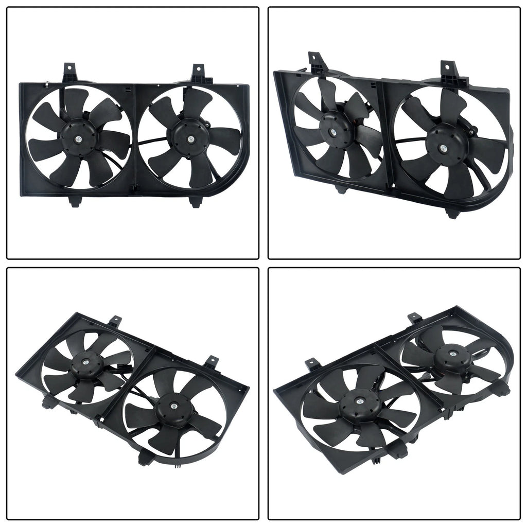 Dual Radiator Condenser Cooling Fan Assembly for Nissan Sentra 2002–2006