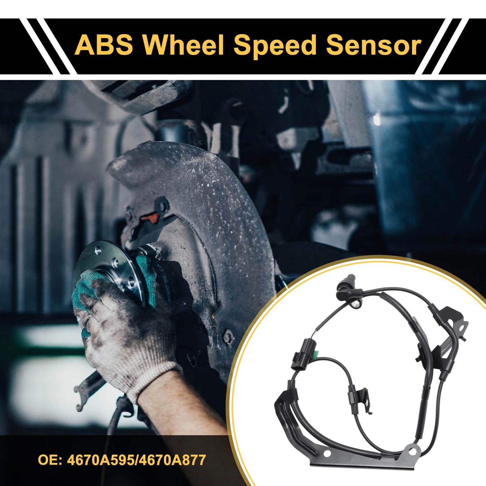 ABS Wheel Speed Sensor No. 4670A595/4670A877 for Mitsubishi L200 (2012–2015)