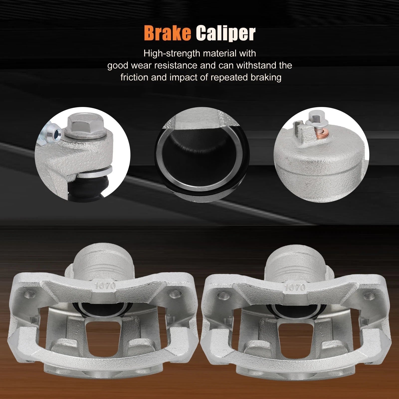 Brake Calipers w/ Bracket Kits Pair for Aveo Spark Optra Forenza Reno (2004–2018)