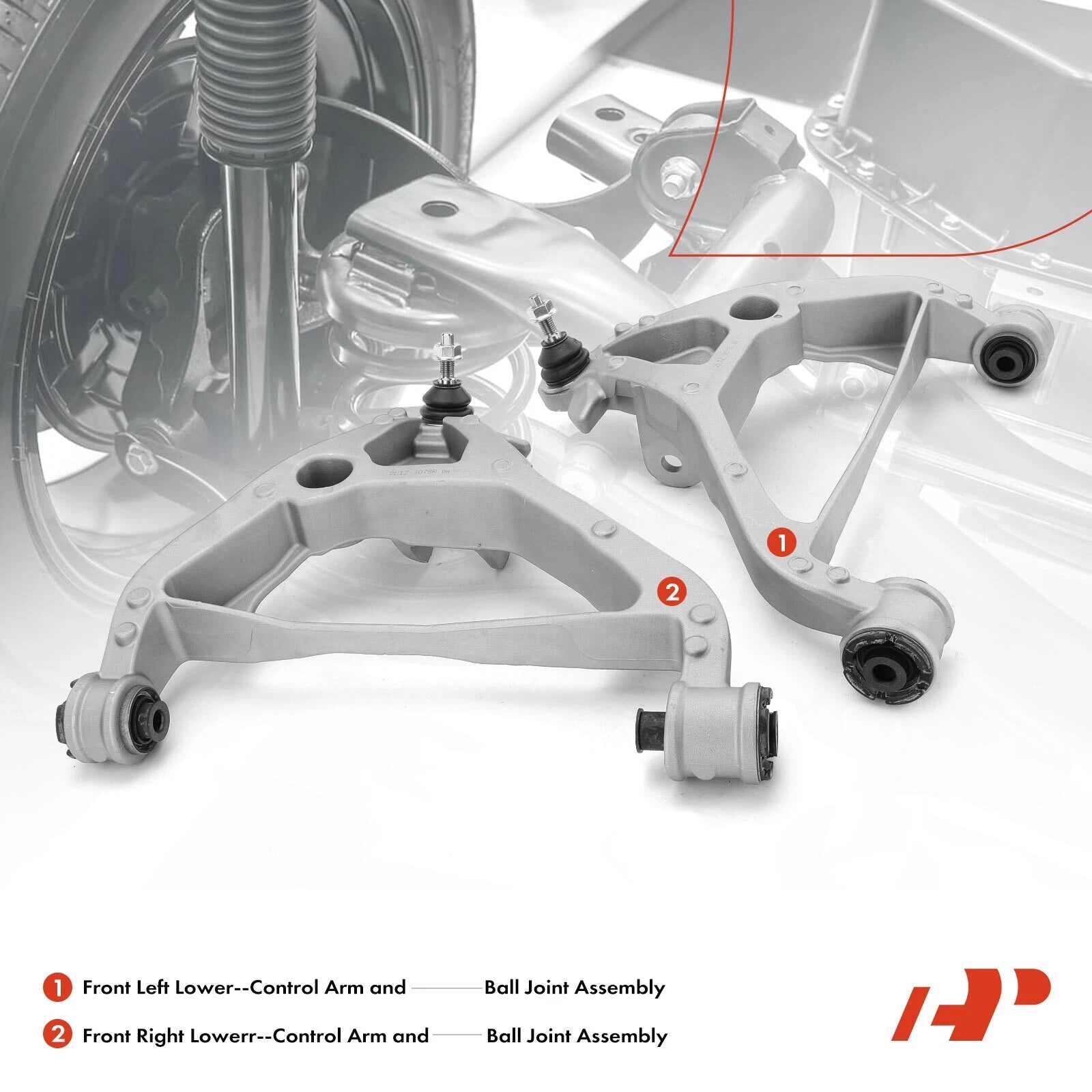 2X Front Lower Control Arm with Ball Joint for Ford Expedition