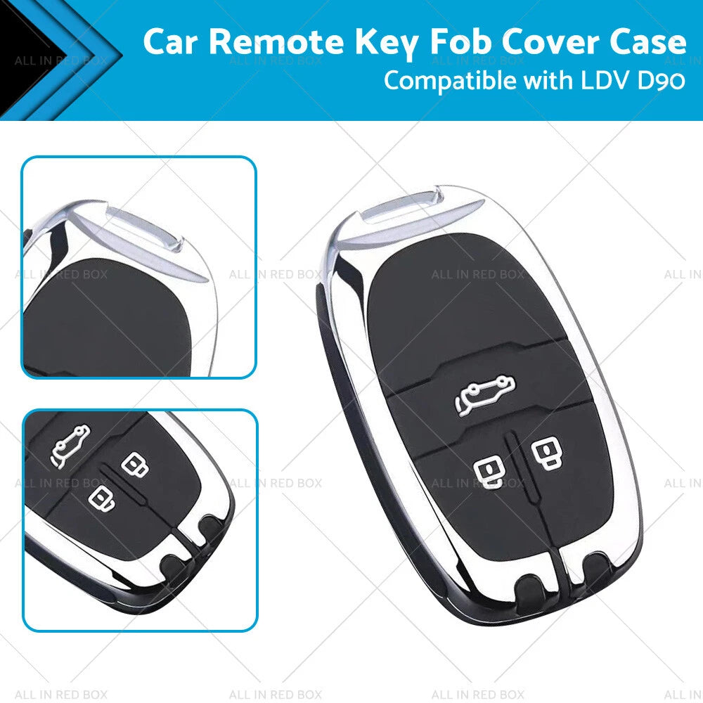 Zinc Alloy Remote Key Fob Case Cover for LDV D90 (3 Buttons)