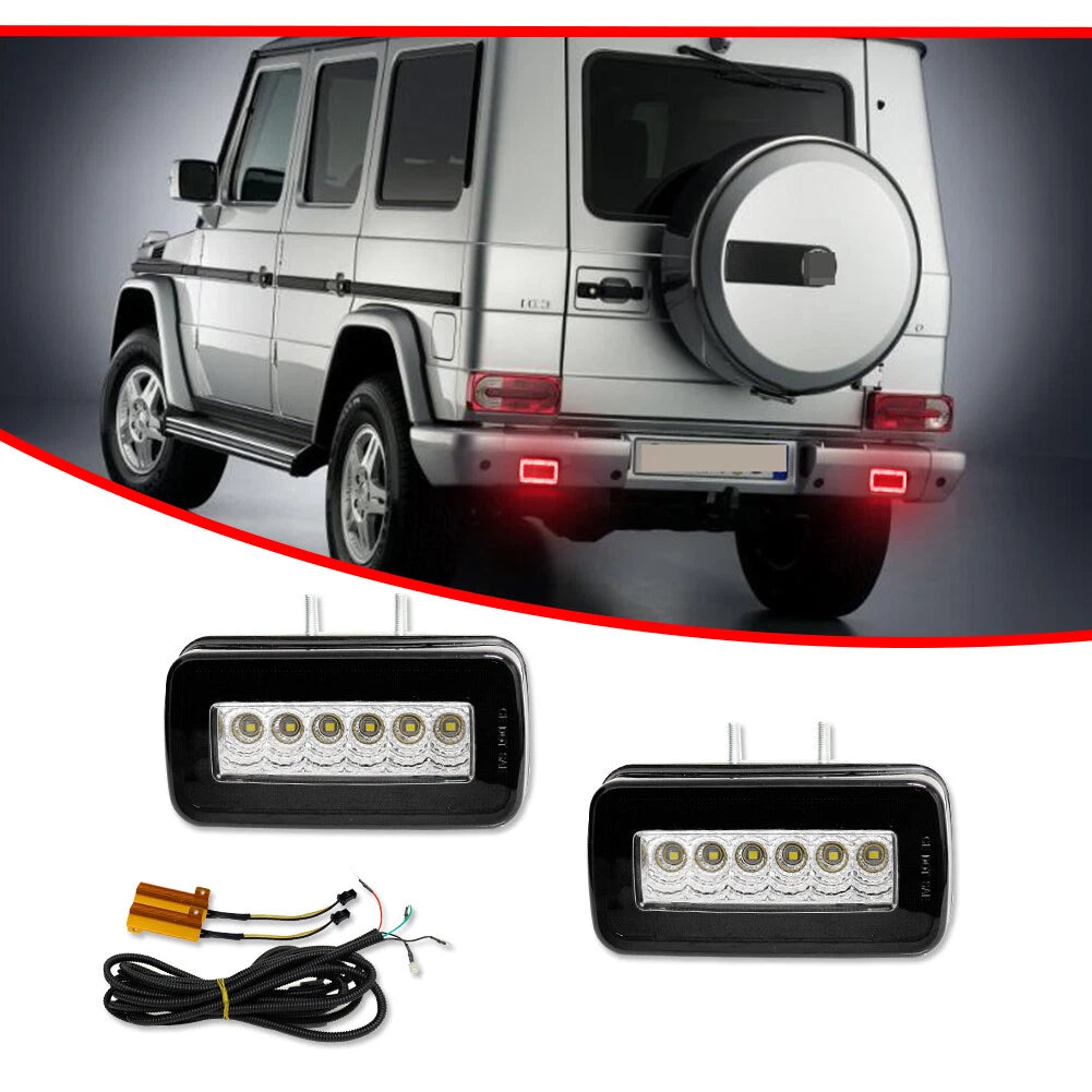 2X Smoked Full LED Rear Fog Lights for