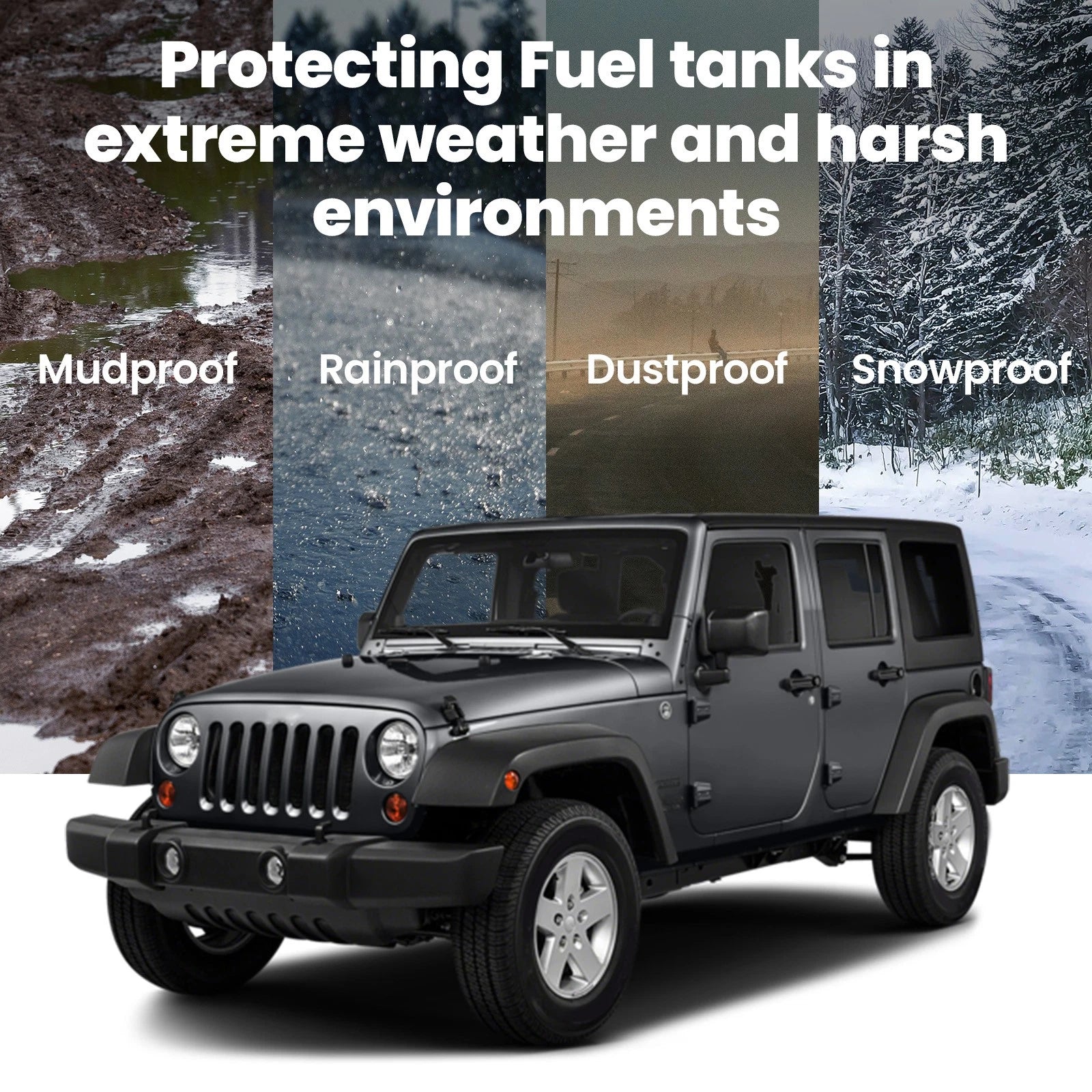 Steel Gas Tank Skid Plate for Jeep JK Wrangler (2007–2018)