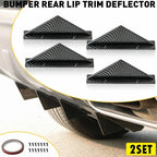 8PC Carbon Fiber Rear Lip Bumper Shark Diffuser Fins Universal