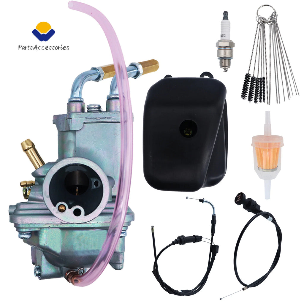 Carburetor Air Filter Box & Throttle & Choke Cable for Yamaha PEEWEE PY50 PW50