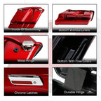 Red Stretched Extended Hard Saddlebags for Harley Touring Road King Glide (1993–2013)
