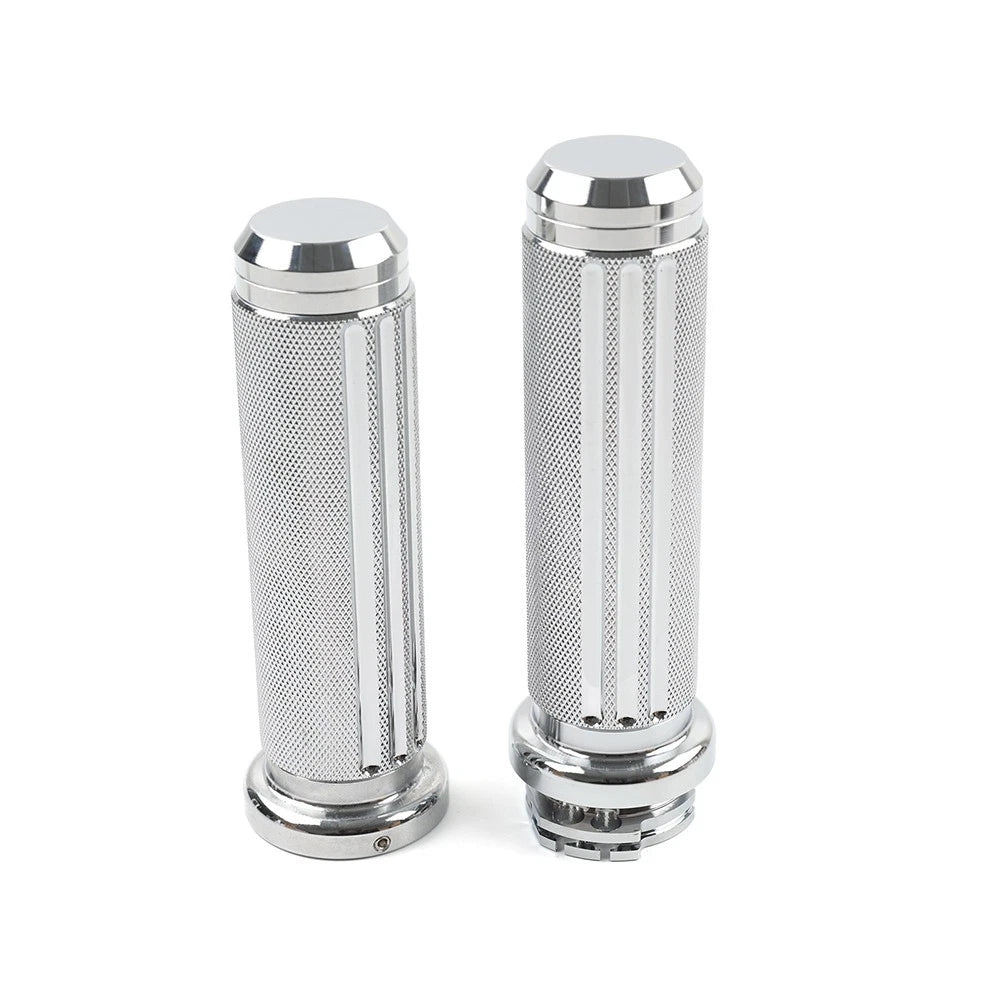 Chrome Handlebar Hand Grips for Harley Heritage Softail Dyna