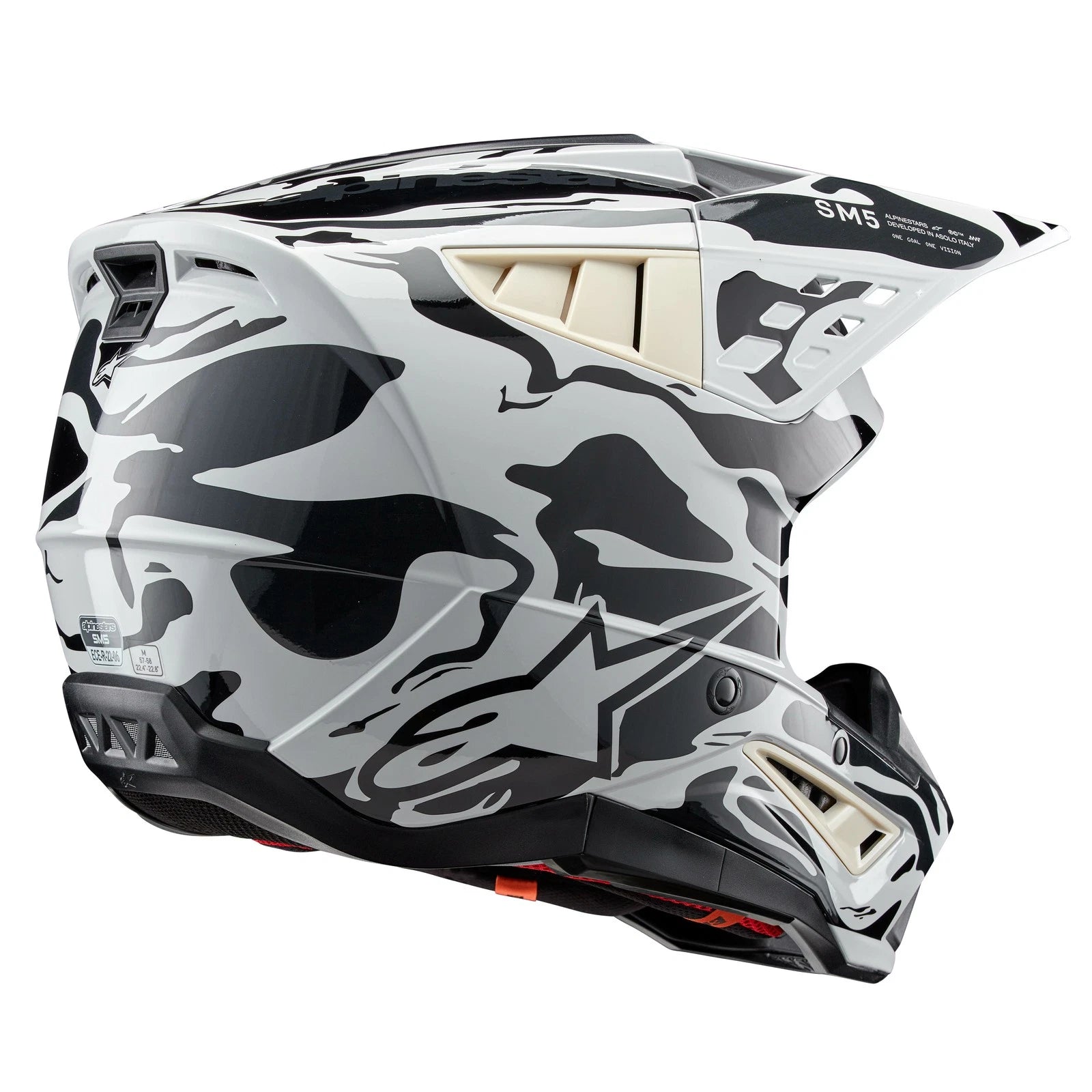 Alpinestars M5 Off-Road Helmet for Small (Cool Grey/Dark Grey)