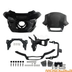 Front Mask Headlamps Windshield w/ Mount Bracket for Harley FXST FXLR FXBB