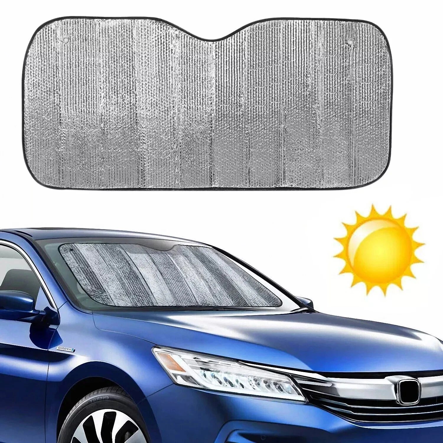 Foldable UV Block Sun Shade Cover for Car Windshield (Fits Most Models)
