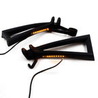 Black Rear Passenger Foot Pegs with LED Signal for Yamaha R6/R6S (2003–2010)