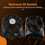 Pair Radiator & AC Condenser Cooling Fan for Acura TL (2004–2008) 19030RDAA02 14508423