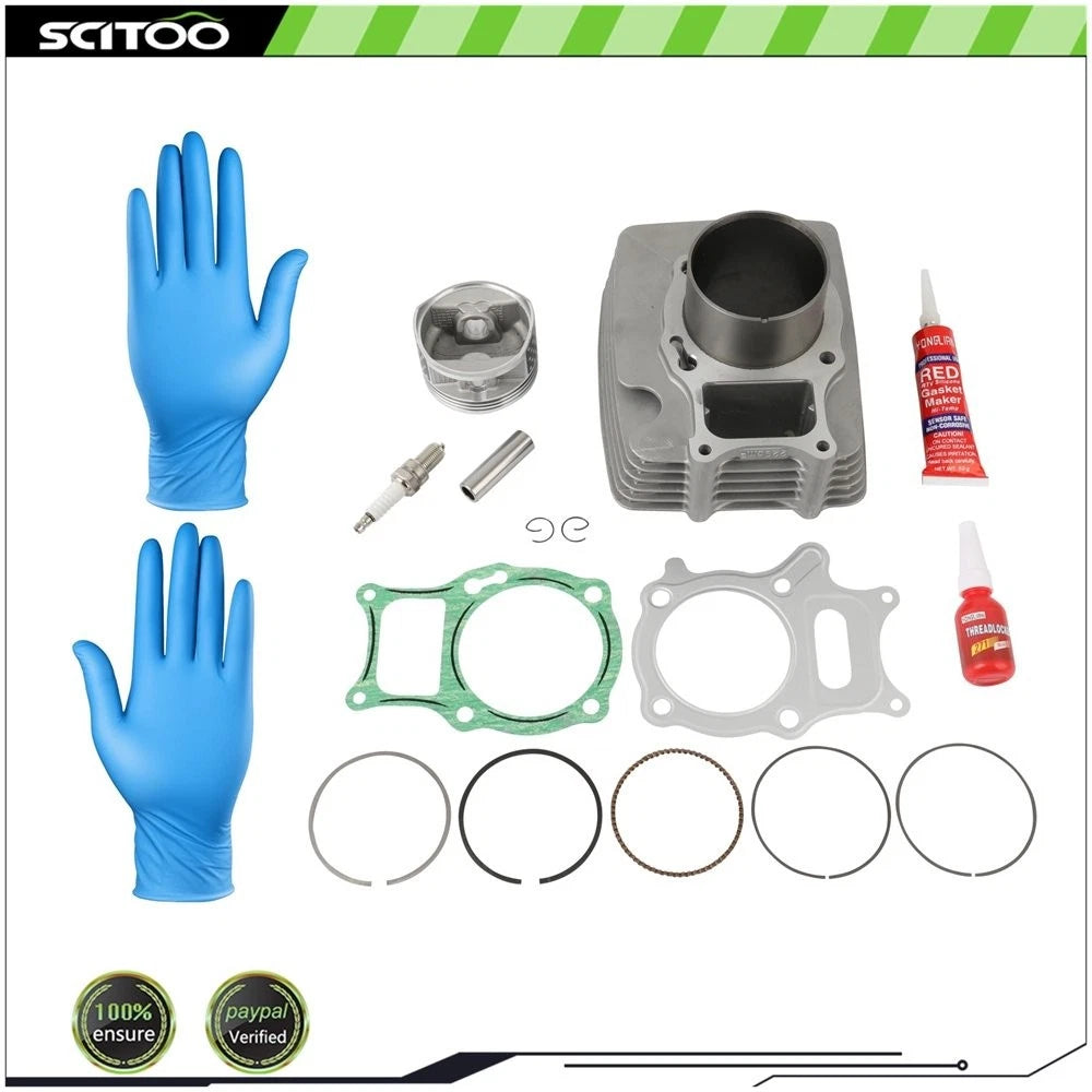 72mm Big Bore Cylinder Jug Piston Top End Kit for Honda TRX250EX 250X Recon (2001–2009)