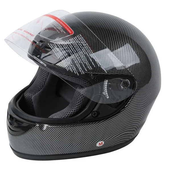 Carbon Fiber Flip Up Full Face Motorcycle Helmet for Universal Fit (S-XL)