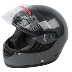 Carbon Fiber Flip Up Full Face Motorcycle Helmet for Universal Fit (S-XL)
