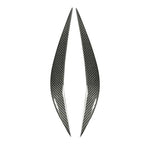 Vehicle Headlight Eye Lid Cover 2 x Carbon Fiber Black