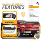 Complete Steel Rear Bumper Assembly for Ford F150 Styleside (2009–2014) Chrome
