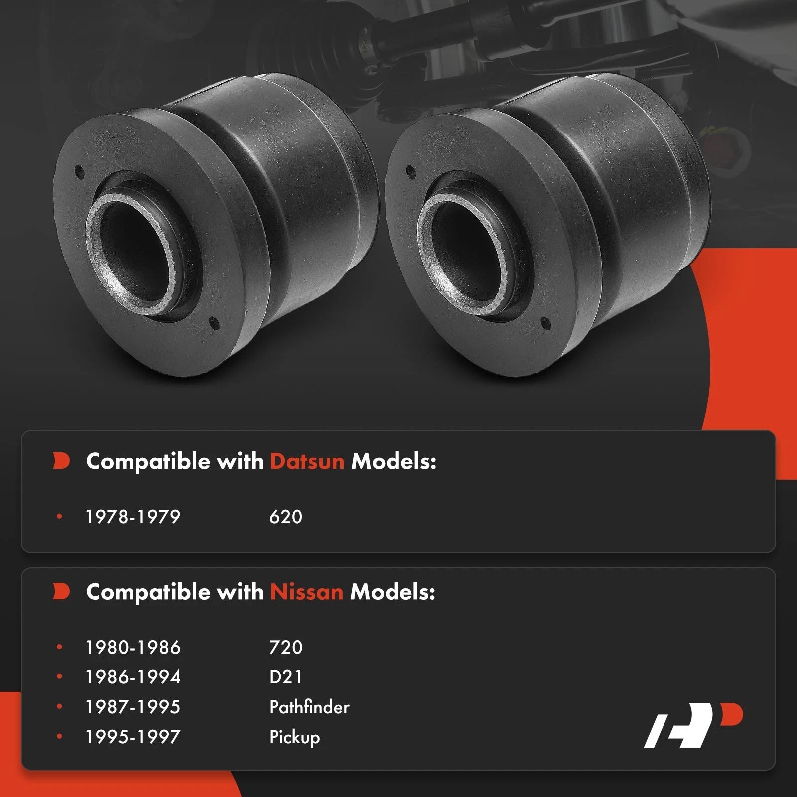 2X Front Upper Control Arm Bushing for Nissan Pathfinder (1987-1995)
