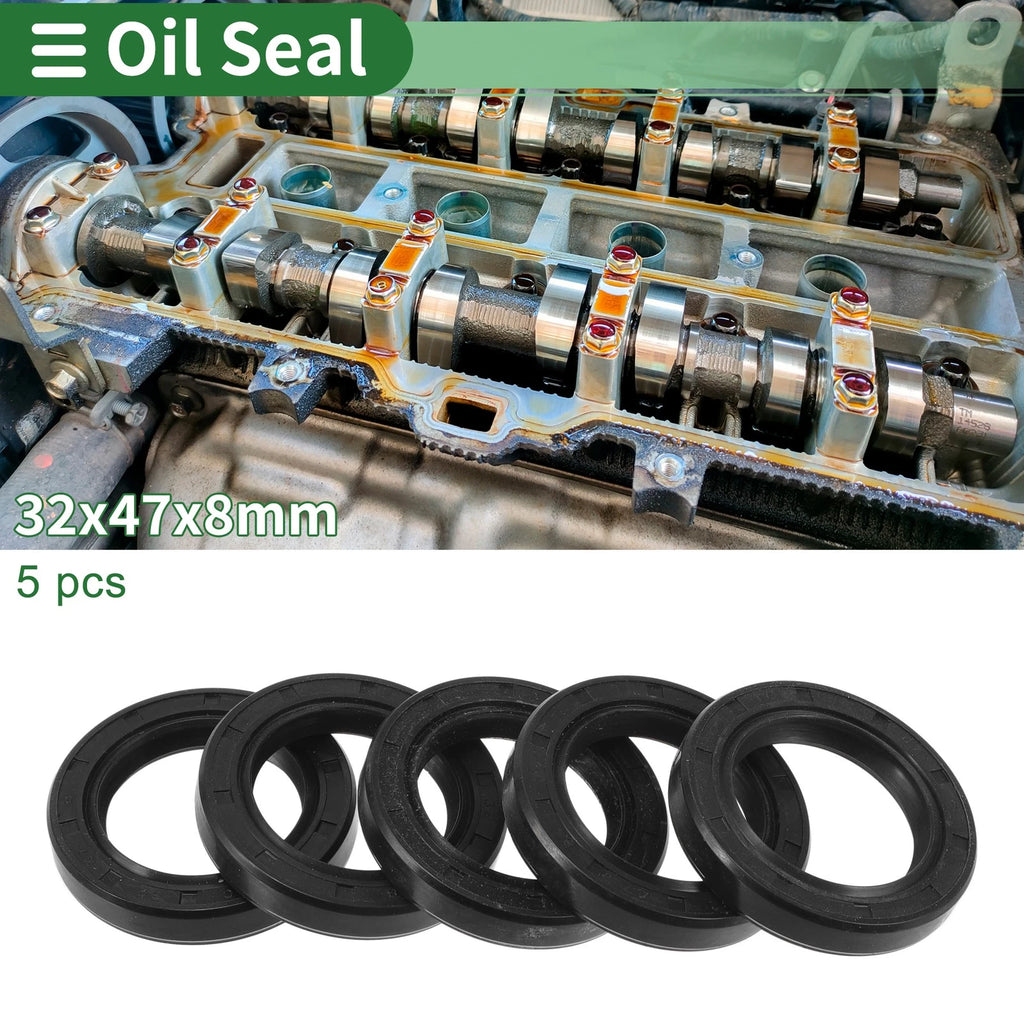 Set of 5 Oil Seal Rotary Shaft Seal NBR Rubber 32x47x8mm