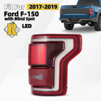 LED Tail Light for Ford F-150 Raptor (2017–2019) Right w/ Blind Spot Red Black