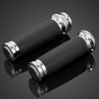 1" 25mm Chrome Motorcycle Hand Grips for Harley Honda Kawasaki Yamaha