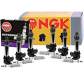 Set of 6 NGK COP Ignition Coils & Ruthenium HX Spark Plugs for GMC Chevy Suzuki