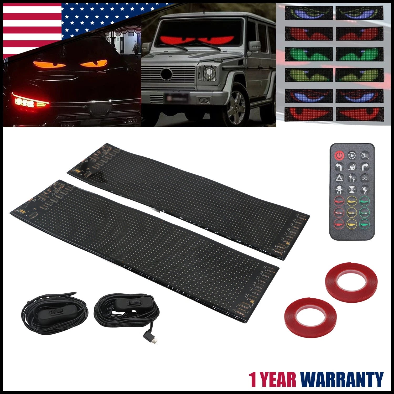 2Pcs Devil's Eye LED Dynamic Light for Truck