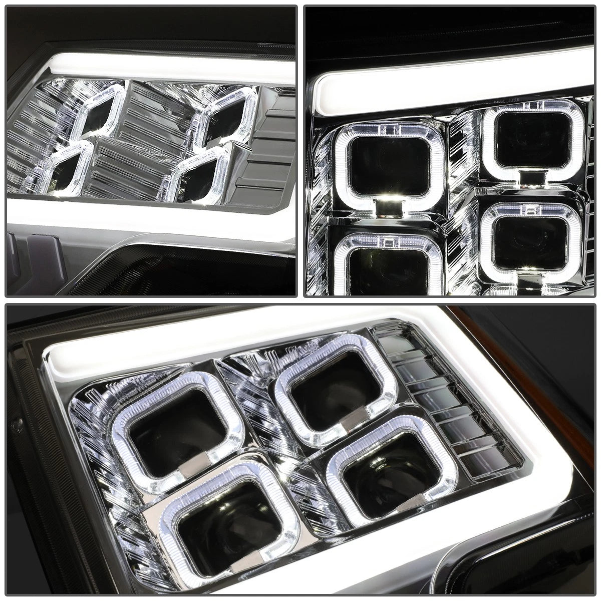LED DRL Halo Quad Projector Headlight Lamp for Ford F-150 (2009–2014)