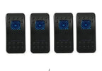 4Pcs 12V 20A Blue LED Rocker Switch Waterproof DPDT 7 Pin for Marine