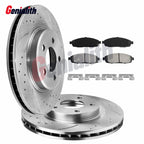 Front Brake Rotors + Ceramic Pads for Jeep Grand Cherokee Commander (2005–2010)