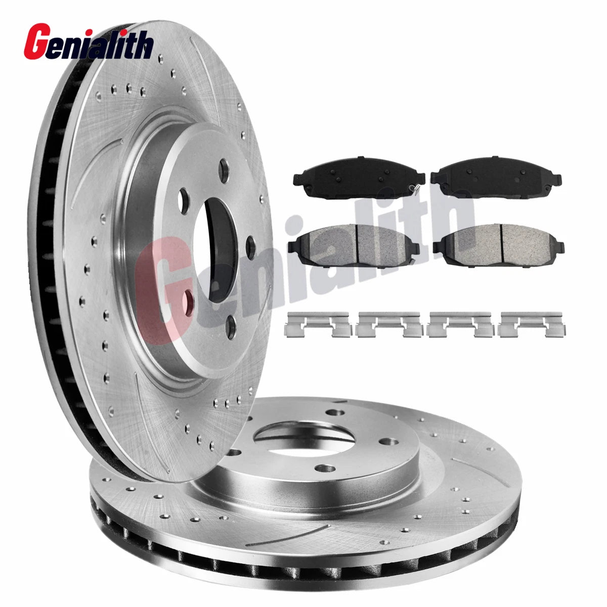 Front Brake Rotors + Ceramic Pads for Jeep Grand Cherokee Commander (2005–2010)