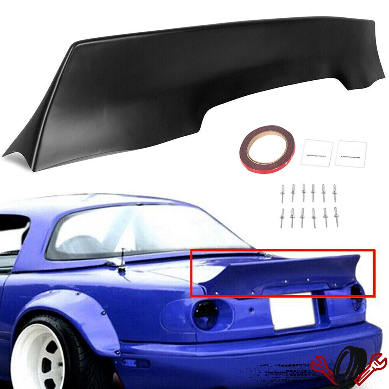 Ducktail Spoiler Wing Kit for Mazda Miata NA (1989–1997)
