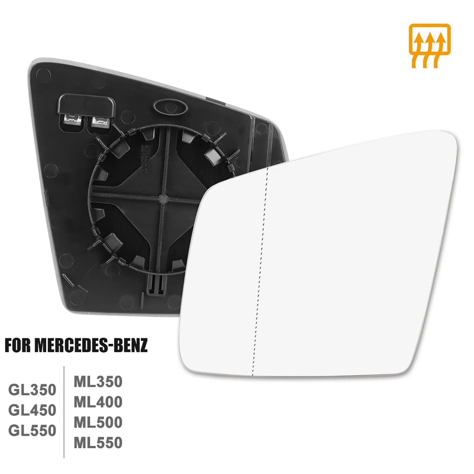 Heated Mirror Glass Left Driver Side for Mercedes-Benz GLE GLS GL ML R Class