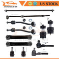 Set of 12 Front Control Arms Tie Rods Sway Bar Ball Joint for Jeep Wrangler (1997–2006)