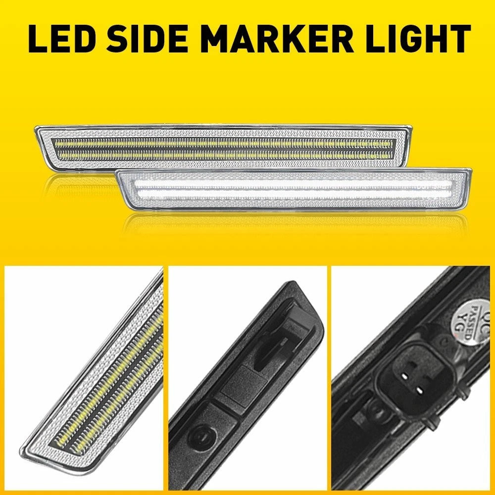 White Rear LED Side Marker Light for Dodge Challenger (2015–2022)