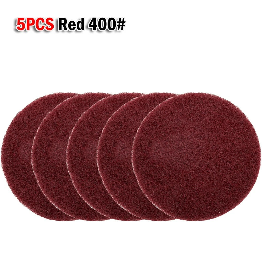 Set of 5 Nylon Scouring Pads for Polishing (4 Inch)