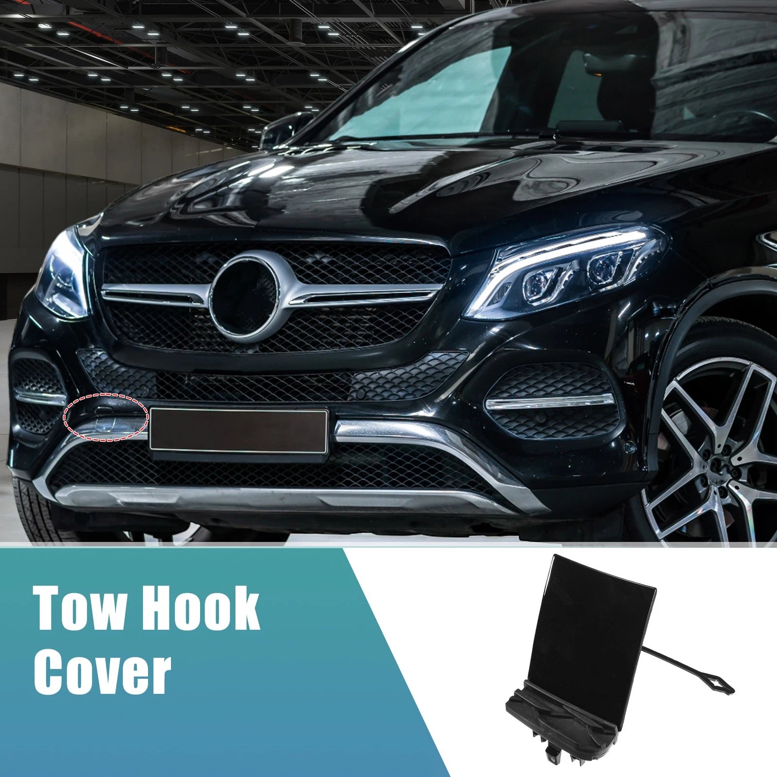 Tow Hook Cap for Mercedes-Benz GLE 350 (2016–2023) No.A1678856103 Black