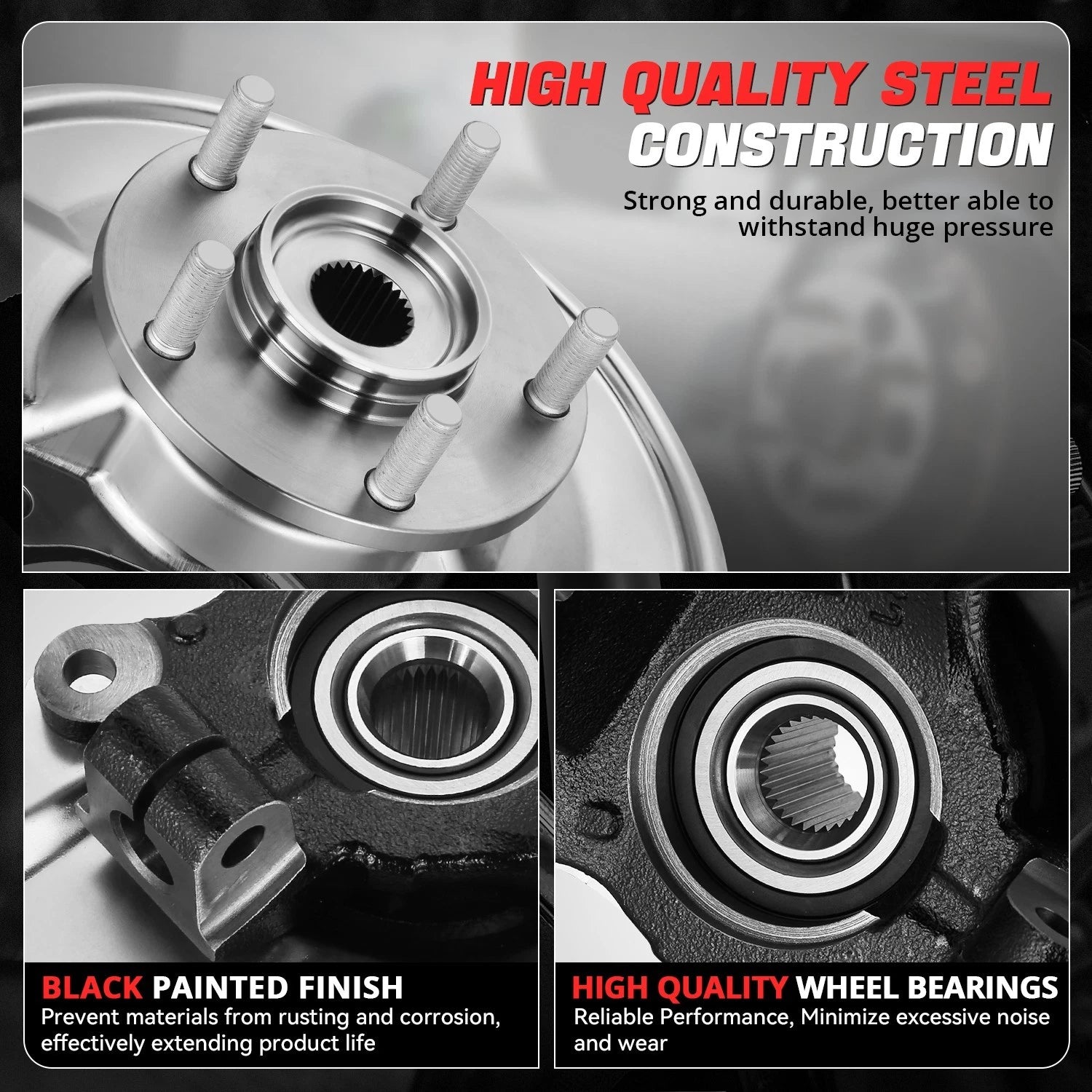 Front Right Loaded Wheel Bearing Knuckle for Dodge Caliber Compass Patriot (2007–2017)