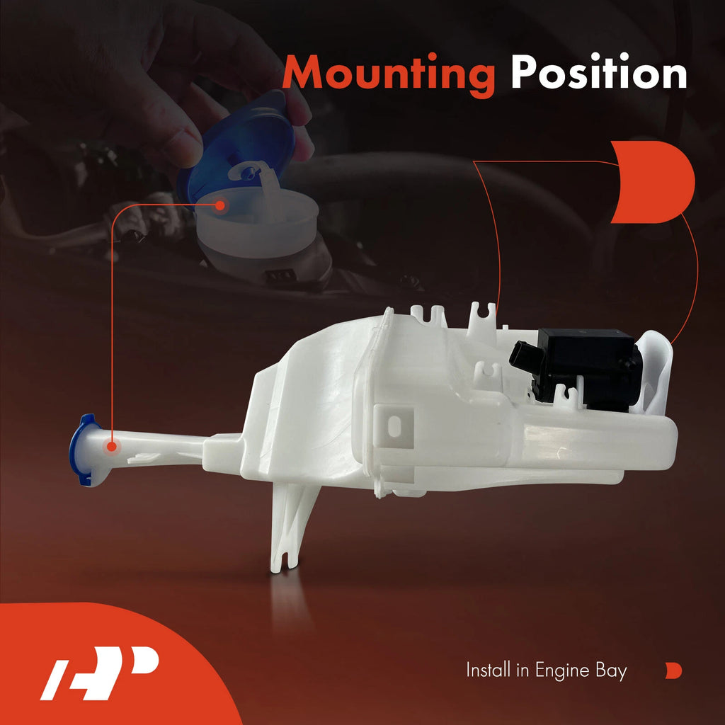 Windshield Washer Reservoir with Cap & Pump for Kia Soul (2020–2023)