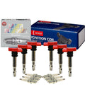 Set of 6 Ignition Coils & Spark Plugs for Audi Porsche VW (Denso, NGK)