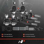 Set of 8 Front Tie Rod Ends for Nissan D21 (1986–1997)