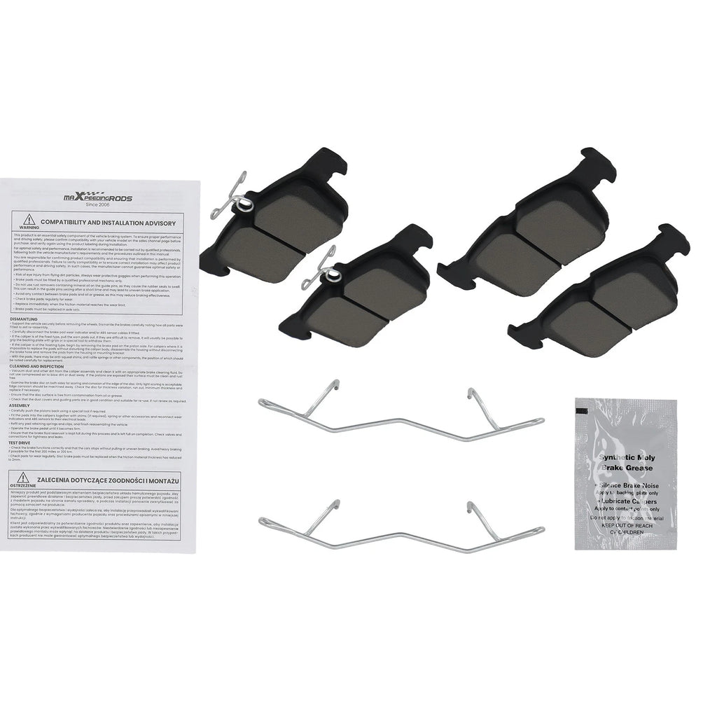 Set of Rear Ceramic Brake Pads for Ford Police Responder Hybrid (2019–2020)