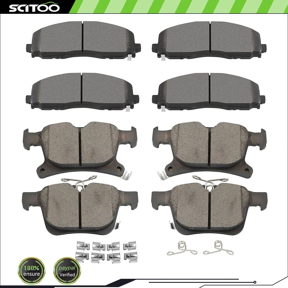8pc Brake Pads Kit for Chrysler Grand Caravan (2021–2023) 1901 1589