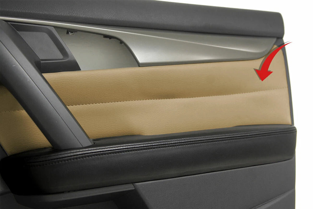 Front Right Door Panel Cover for Acura TL (2009–2014) Beige PVC Leather