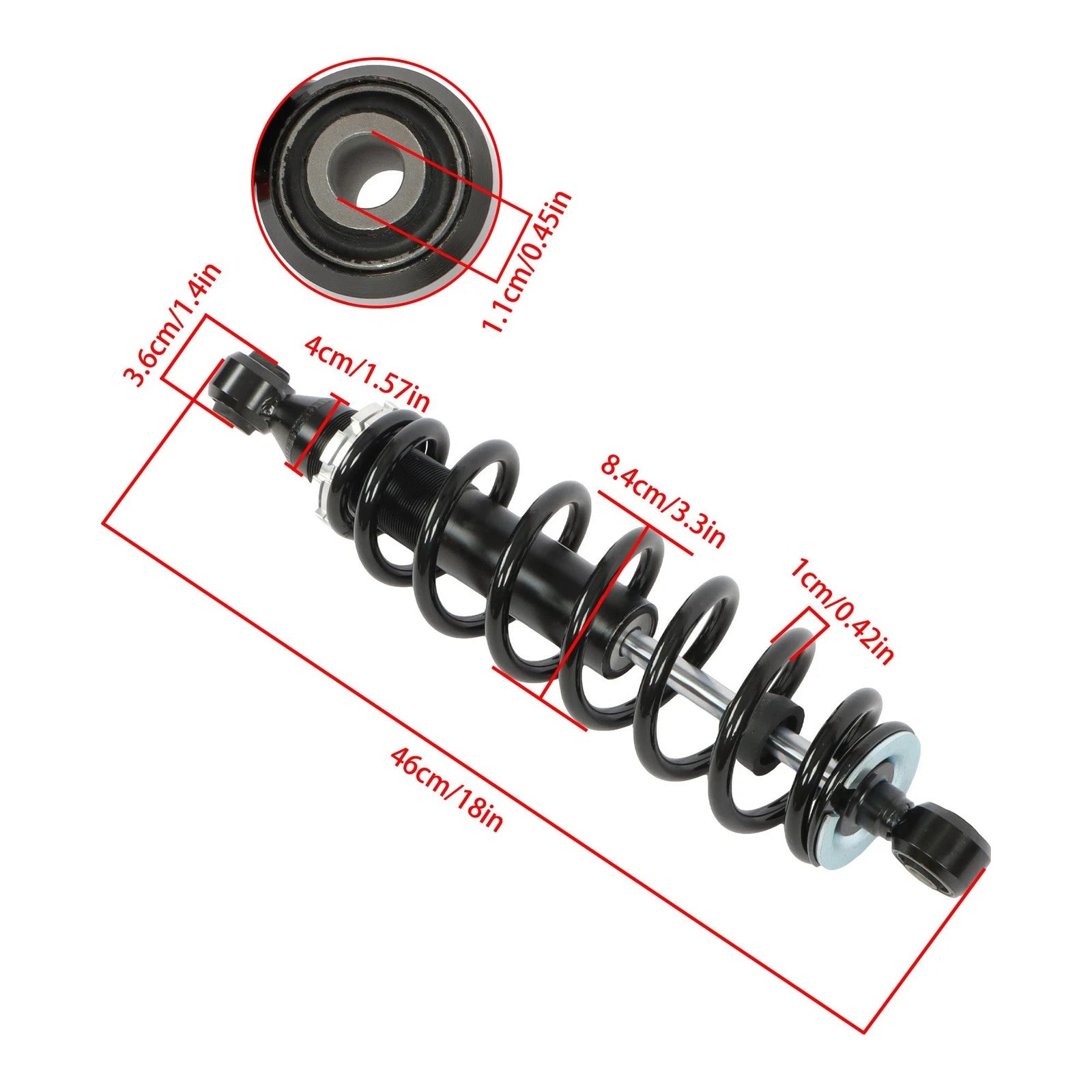 Front Shocks for Kawasaki Mule PRO-DX PRO-DXT PRO-FX PRO-FXT (2017–2022) 45014-0558