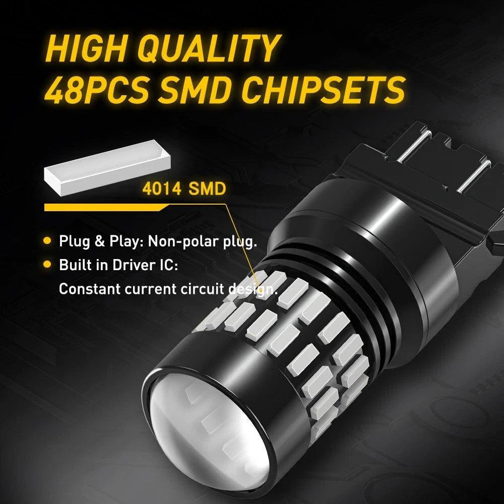 2X LED Brake Stop Tail Light Bulbs 3157 3057 Red for Chevy Silverado 1500 (1999–2013)