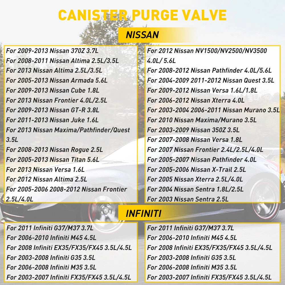 Vapor Canister Purge Solenoid for Nissan