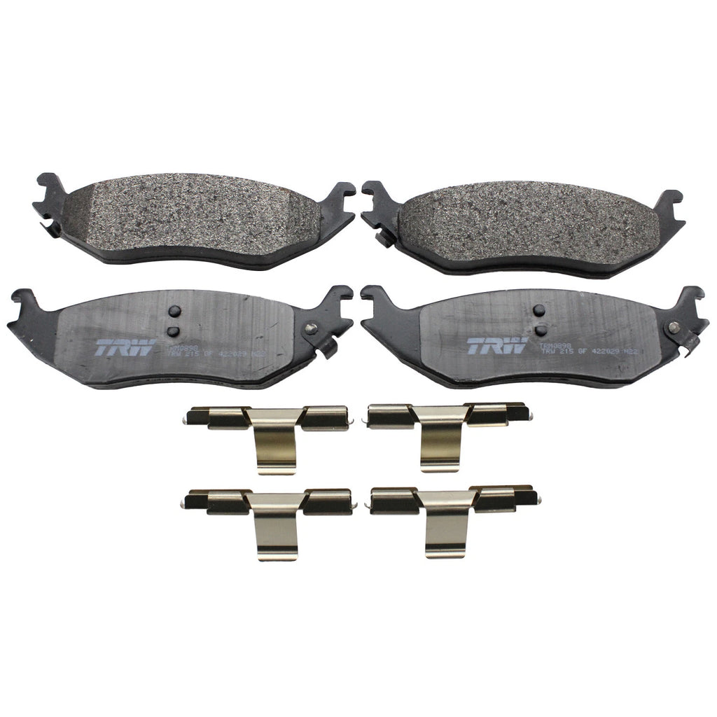Set of 4 TRW Pro Rear Metallic Brake Pads for Dodge Ram 1500 (2002–2003)
