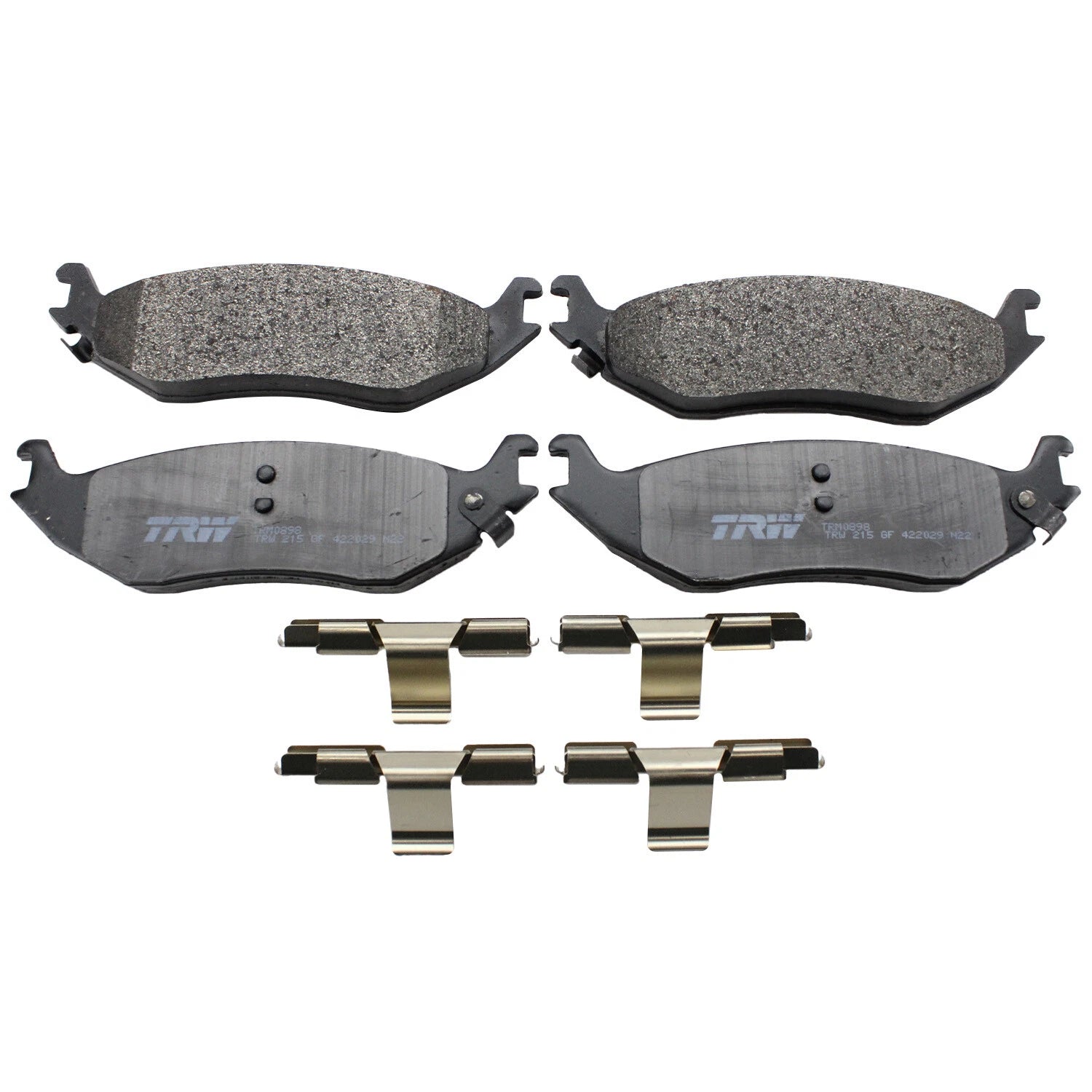 Set of 4 TRW Pro Rear Metallic Brake Pads for Dodge Ram 1500 (2002–2003)
